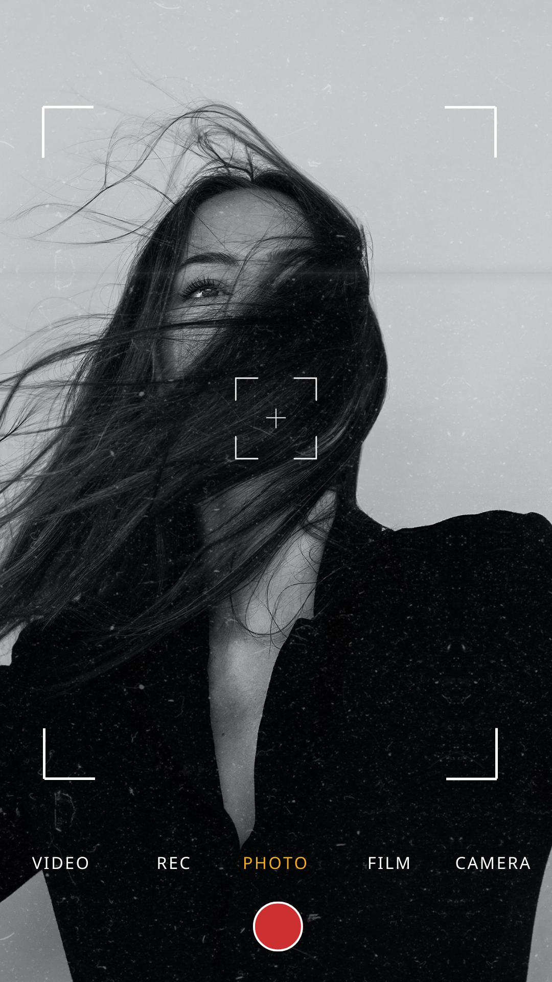 black aesthetic photo phone camera film frame instagram story