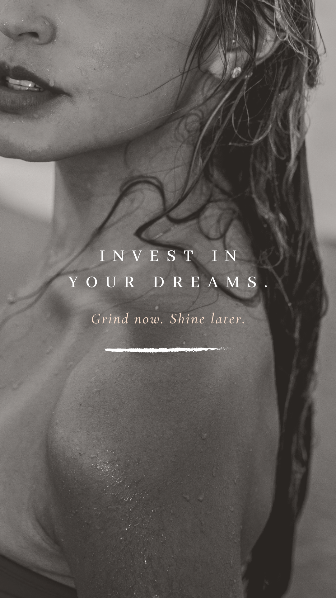 black and white moody simple minimalist elegant inspirational quote instagram story